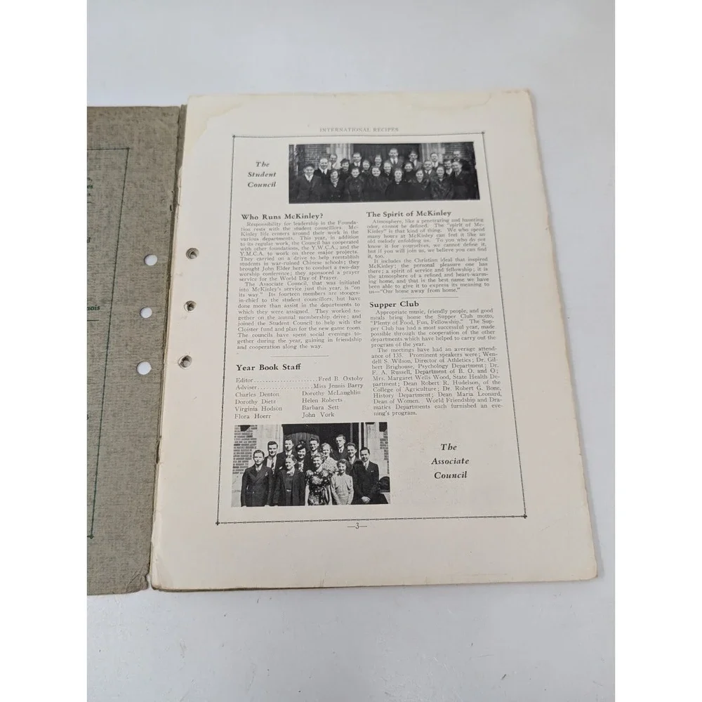 Mckinley Foundation University of Illinois Yearbook Vintage‎ Antique 1938 Church